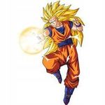 Naklejka na ścianę DRAGON BALL Son Goku ssj 3  90 cm na 60 cm