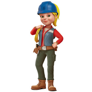 Naklejka na ścianę Bob Budowniczy Marta specjalistka od prądu 90 cm na 60 cm