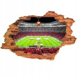 Naklejka na ścianę 3D Reprezentacja Polski stadion biało czerwony
