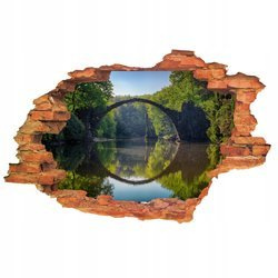 Naklejka na ścianę 3D Krajobraz łukowata budowla z odbiciem w tafli wody 90 cm na 60 cm