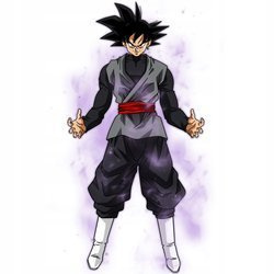 Naklejka na ścianę DRAGON BALL black Goku 90 cm na 60 cm