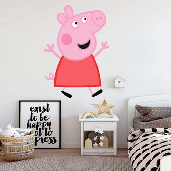 Naklejka na ścianę Świnka Peppa 90 cm na 60 cm