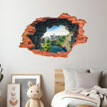 Naklejka 3D Minecraft Tunel dla dzieci rozmiar 60 cm na 90 cm