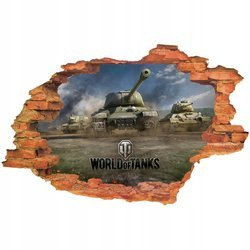 Naklejki na ścianę 3D World of Tanks dla dzieci
