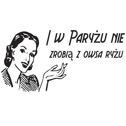 Naklejka na ścianę napis do kuchni Paryż 75 cm na 45 cm