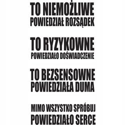 Naklejka na ścianę cytat napis MOTYWUJĄCY mimo wszystko spróbuj 75 cm na 45 cm