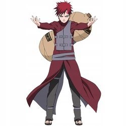 Naklejka na ścianę Naruto Gara z rękoma wyciągniętymi di przodu 90 cm na 60 cm