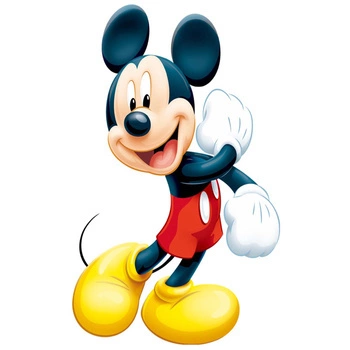 Naklejka na ścianę MYSZKA MIKI pełna radości 90 cm na 60 cm