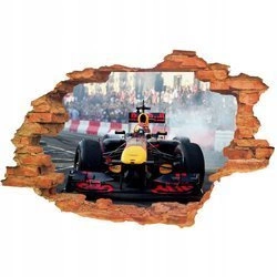 Naklejka na ścianę 3D FORMUŁA F1 pełen gaz