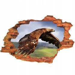 Naklejka na ścianę 3D Orzeł na tle błękitnego nieba 90 cm na 60 cm