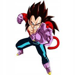 Naklejka na ścianę DRAGON BALL Vegeta ssj4 90 cm na 60 cm