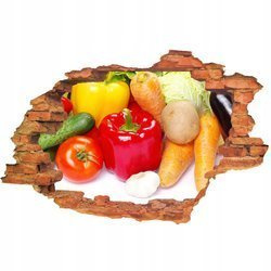 Naklejka na ścianę 3D Warzywa jesienne plony wiejskich ogrodów 90 cm na 60 cm