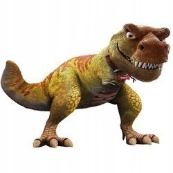 Naklejka na ścianę DINOZAUR tyranozaur z wielką głową 90 cm na 60 cm