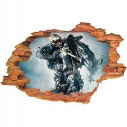 Naklejka na ścianę 3D CROSS ENDURO cały w błocie
