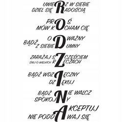 Naklejka na ścianę cytat napis RODZINA kocham Cię 75 cm na 45 cm