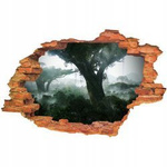 Naklejka na ścianę 3D dżungla duże drzewa 90 cm na 60 cm