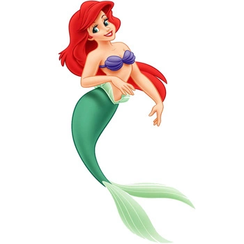 Naklejka na ścianę Ariel Mała Syrenka na wakacjach 90 cm na 60 cm