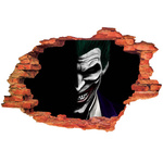 Naklejka na ścianę 3D JOKER czarno biały 90 cm na 60 cm