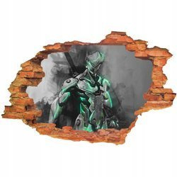 Naklejka na ścianę 3D Overwatch cała drużyna 90 cm na 60 cm