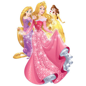 Naklejka na ścianę Księżniczki Disney Roszpunka Bella Aurora 90 cm na 60 cm