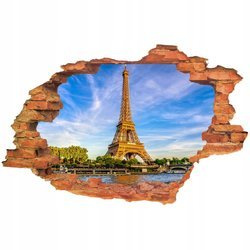 Naklejka na ścianę 3D Paryż symbol Paryża na tle błękitu nieba 90 cm na 60 cm