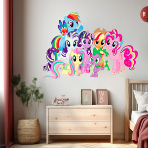Naklejka na ścianę My Little Pony Kucyki wszystkie i Spike 90 cm na 60 cm