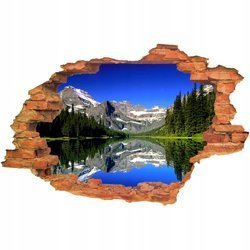 Naklejka na ścianę 3D Góry pokryte warstwą śniegu 90 cm na 60 cm