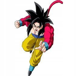 Naklejka na ścianę 3D DRAGON BALL Goku ssj 4 90 cm na 60 cm