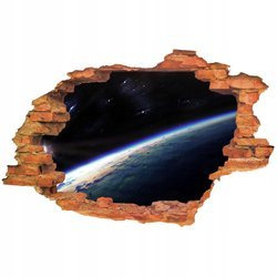Naklejka na ścianę 3D Kosmos planeta we wszechświecie 90 cm na 60 cm
