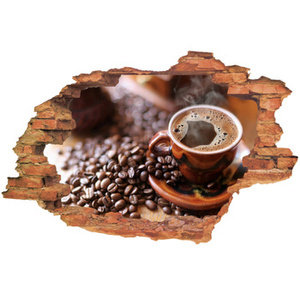 Naklejka na ścianę 3D Kawa mała czarna 90 cm na 60 cm