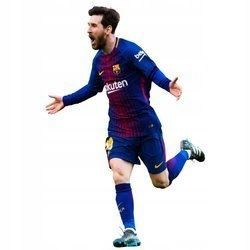 Naklejka na ścianę Messi biegnie po zdobytej bramce 90 cm na 60 cm