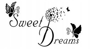 Naklejka na ścianę cytat napis Do sypialni Sweet Dreams 75 cm na 45 cm