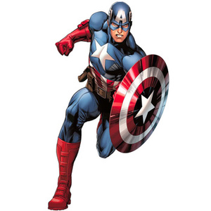 Naklejka na ścianę Kapitan Ameryka biegnie 90 cm na 60 cm