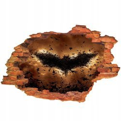 Naklejka na Ścianę 3D Batman Znak na Niebie 90 cm na 60 cm