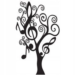 Naklejka na ścianę Drzewo nuty 75 cm na 45 cm