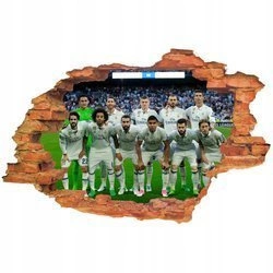 Naklejka na ścianę 3D Real Madryt wyjściowa jedenastka