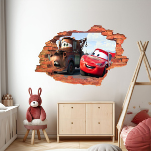 Naklejka na ścianę Zygzak i Złomek 3D