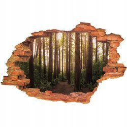 Naklejka na ścianę 3D Las ścieżka leśna 90 cm na 60 cm