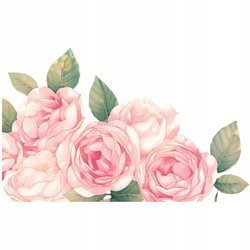 Naklejka na ścianę Kwiaty Piwonie rozkwitnięte georginie 90 cm na 60 cm