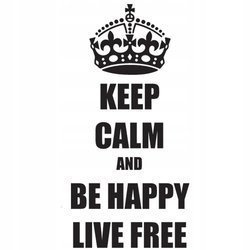 Naklejka na ścianę cytat napis MOTYWUJĄCY be happy 75 cm na 45 cm