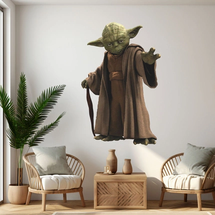 Naklejka na ścianę Star Wars Gwiezdne Wojny Yoda 90 cm na 60 cm