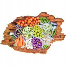 Naklejka na ścianę 3D Warzywa strączkowe 90 cm na 60 cm