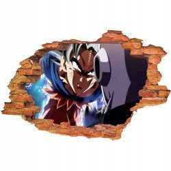 Naklejka na ścianę DRAGON BALL Goku niebiezpieczne spojrzenie 90 cm na 60 cm