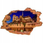 Naklejka na ścianę 3D Paryż Katedra Notre Dame 90 cm na 60 cm