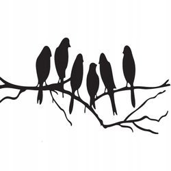 Naklejka na ścianę Ptaki na gałęzi 75 cm na 45 cm