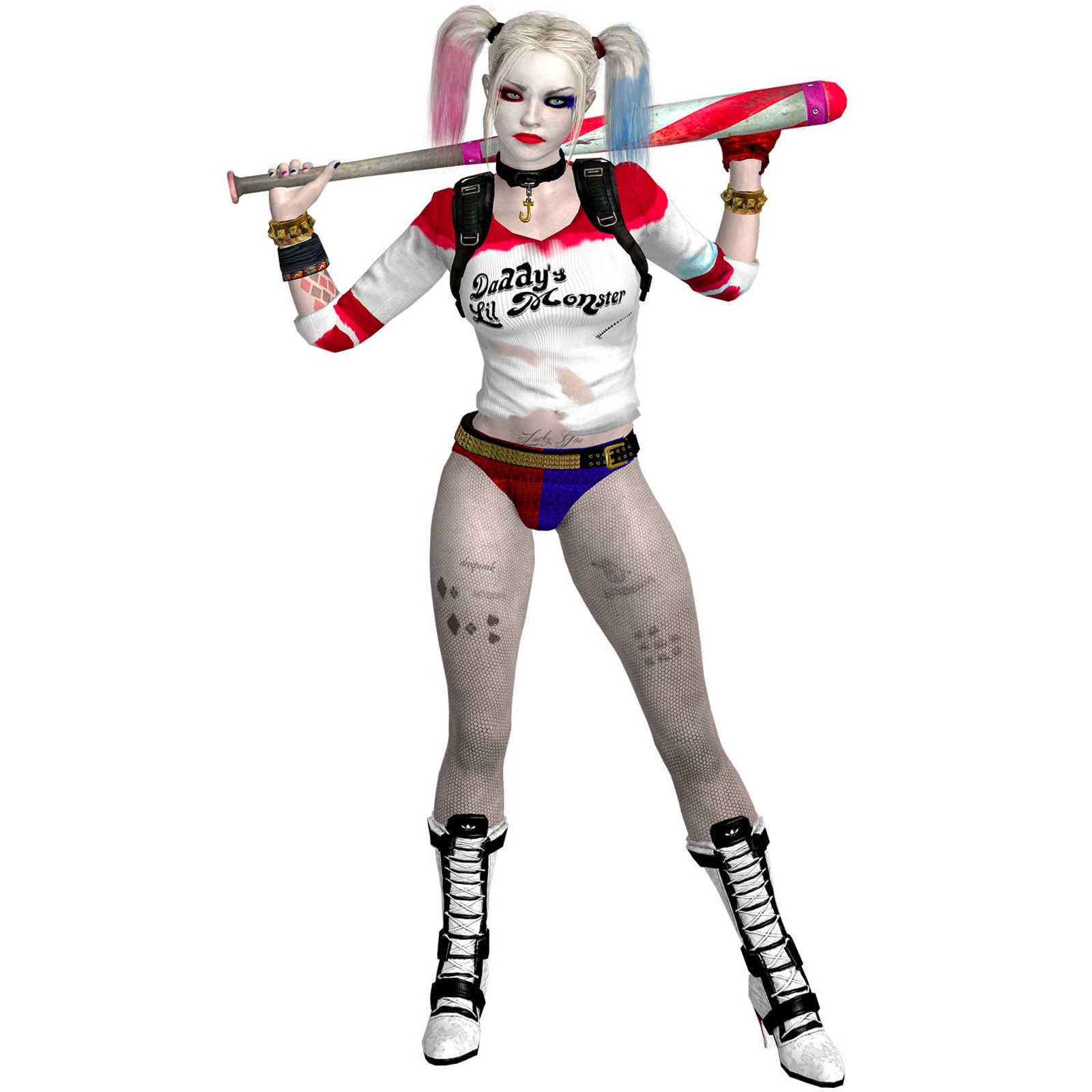 Naklejka na ścianę Harley Quinn przed zabawą 90 cm na 60 cm -  naklejkidodomu.pl