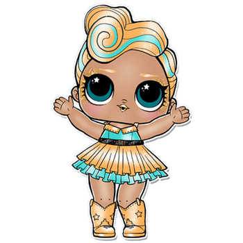Naklejka na ścianę Lalka L.O.L. Surprise złoto włosa 60 cm na 90 cm
