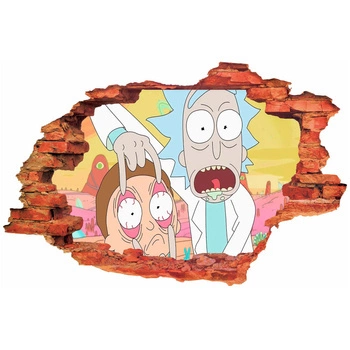 Naklejka na ścianę 3D Rick i Morty widzisz dobrze 90 cm na 60 cm