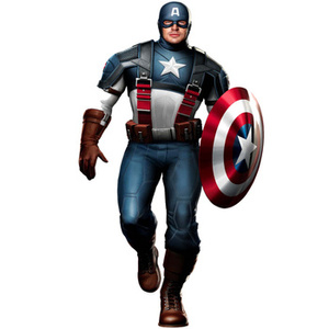 Naklejka na ścianę Kapitan Ameryka idzie spokojnie 90 cm na 60 cm