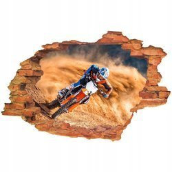 Naklejka na ścianę 3D CROSS ENDURO daje gazu